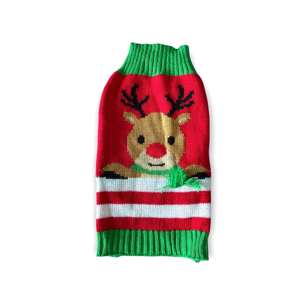 Rudolph the reindeer small dog turtleneck sweater